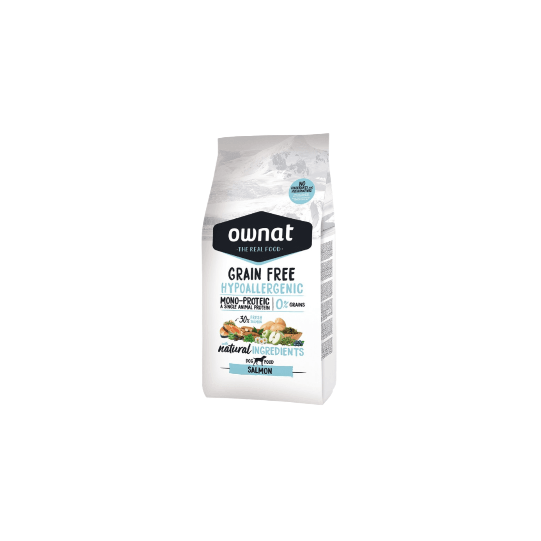 Ownat Grain Free Hypoallergenic – Salmón – Alimento para Perros – 3 KG