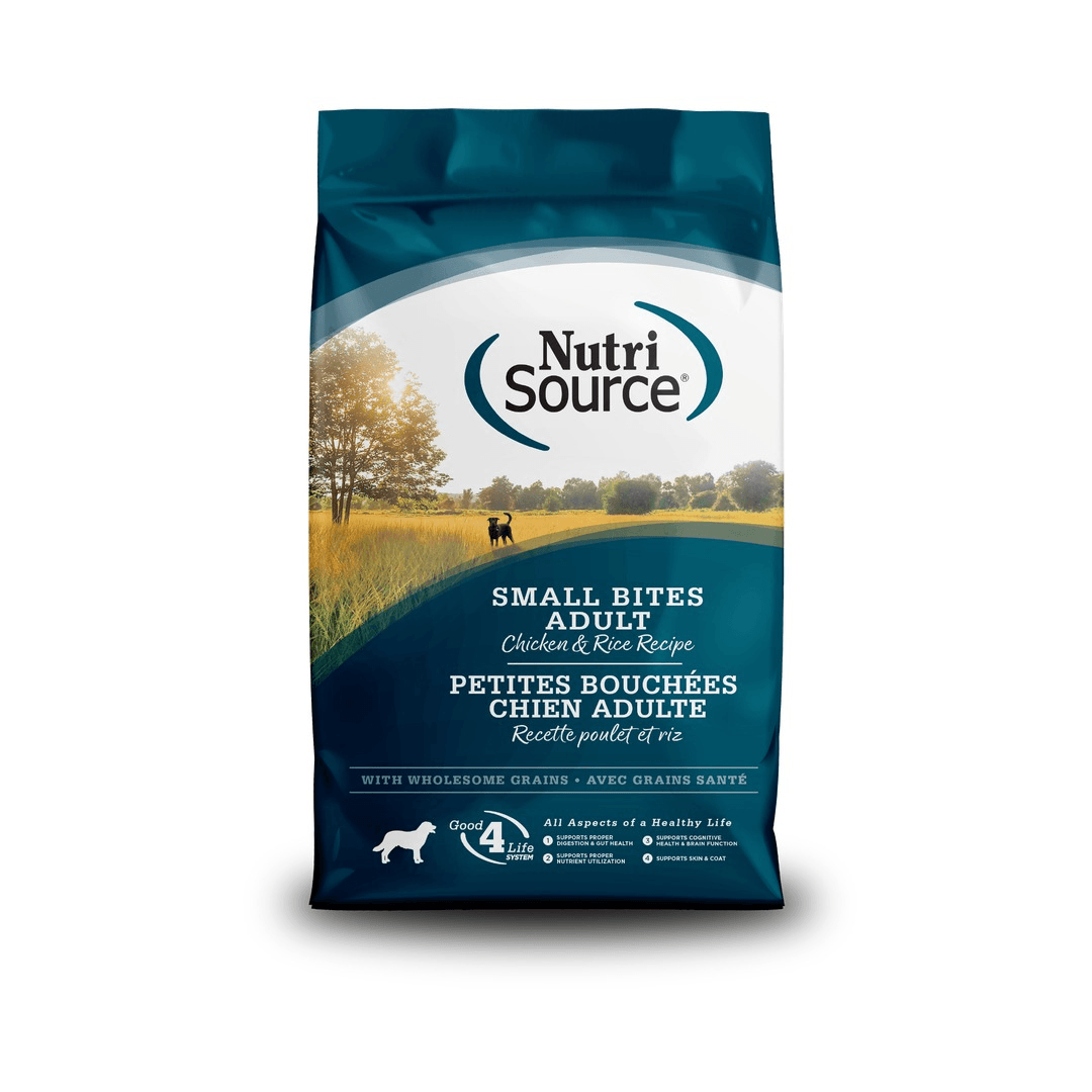 NutriSource Adult Small Bites – Alimento para Perros Adultos de Razas Pequeñas – 12L