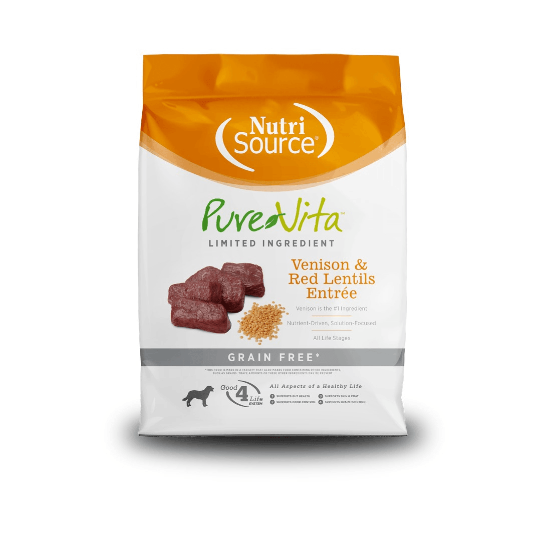 NutriSource Pure Vita Venison & Red Lentils Grain Free – Alimento para Perros